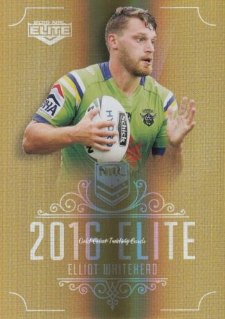 2016 NRL Elite Gold Parallel - SG023 Elliott Whitehead Canberra Raiders