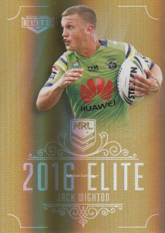 2016 NRL Elite Gold Parallel - SG024 Jack Wighton Canberra Raiders