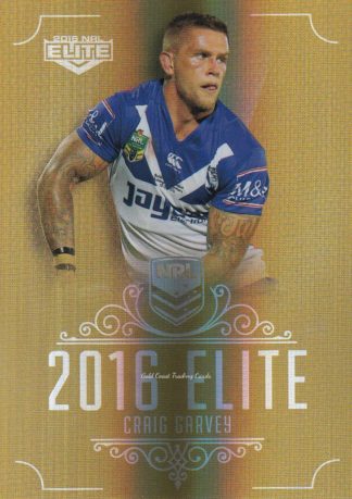 2016 NRL Elite Gold Parallel - SG028 Craig Garvey Canterbury Bulldogs
