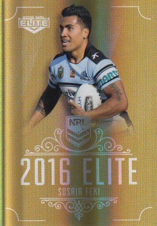 2016 NRL Elite Gold Parallel - SG041 Sosaia Feki Cronulla Sharks