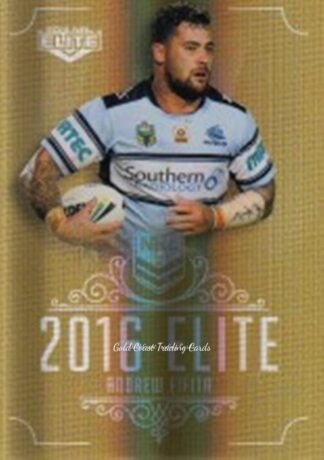 2016 NRL Elite Gold Parallel - SG042 Andrew Fifita Cronulla Sharks