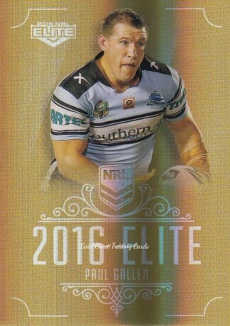 2016 NRL Elite Gold Parallel - SG043 Paul Gallen Cronulla Sharks