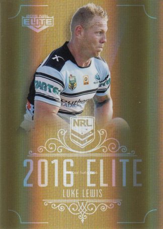2016 NRL Elite Gold Parallel - SG046 Luke Lewis Cronulla Sharks