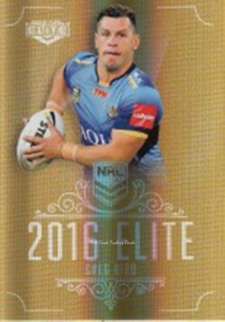 2016 NRL Elite Gold Parallel - SG050 Greg Bird Gold Coast Titans