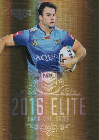 2016 NRL Elite Gold Parallel - SG059 David Shillington Gold Coast Titans