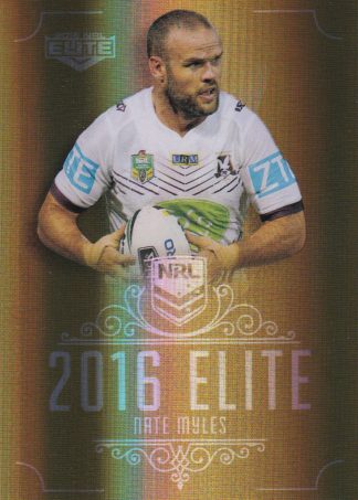 2016 NRL Elite Gold Parallel - SG067 Nate Myles Manly Sea Eagles