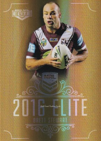 2016 NRL Elite Gold Parallel - SG068 Brett Stewart Manly Sea Eagles