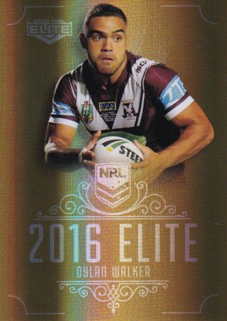 2016 NRL Elite Gold Parallel - SG072 Dylan Walker Manly Sea Eagles