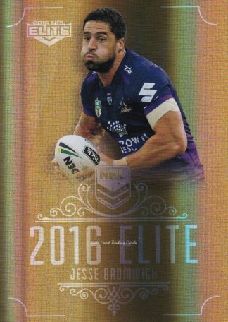 2016 NRL Elite Gold Parallel - SG074 Jesse Bromwich Melbourne Storm