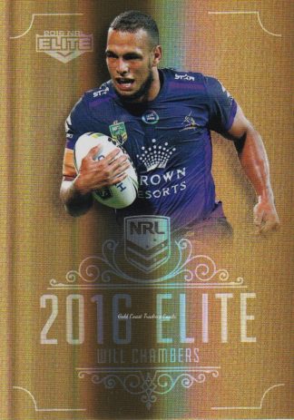 2016 NRL Elite Gold Parallel - SG076 Will Chambers Melbourne Storm