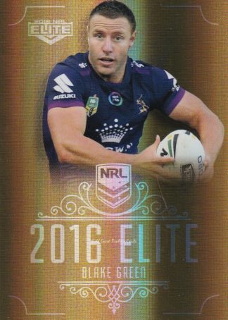 2016 NRL Elite Gold Parallel - SG079 Blake Green Melbourne Storm