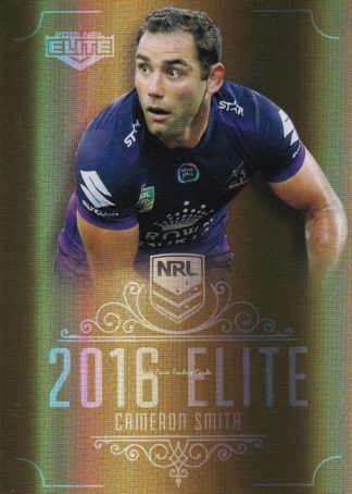 2016 NRL Elite Gold Parallel - SG084 Cameron Smith Melbourne Storm