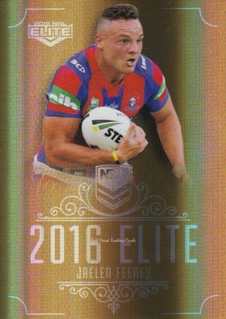 2016 NRL Elite Gold Parallel - SG086 Jaelen Feeney Newcastle Knights