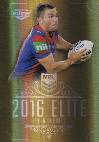 2016 NRL Elite Gold Parallel - SG092 Tyler Randell Newcastle Knights