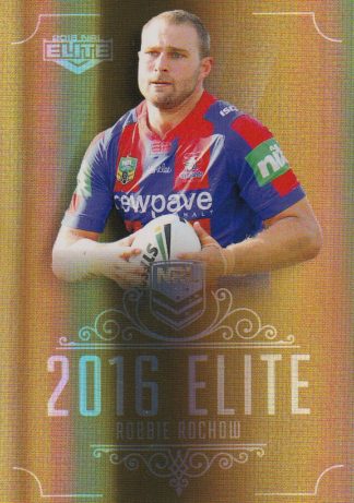 2016 NRL Elite Gold Parallel - SG093 Robbie Rochow Newcastle Knights