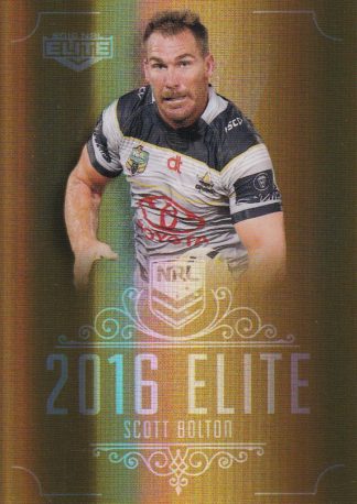 2016 NRL Elite Gold Parallel - SG099 Scott Bolton North QLD Cowboys