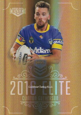 2016 NRL Elite Gold Parallel - SG113 Clinton Gutherson Parramatta Eels