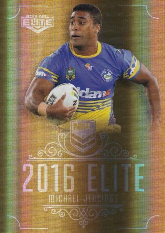 2016 NRL Elite Gold Parallel - SG114 Michael Jennings Parramatta Eels