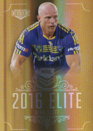 2016 NRL Elite Gold Parallel - SG118 Beau Scott Parramatta Eels