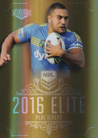 2016 NRL Elite Gold Parallel - SG120 Peni Terepo Parramatta Eels