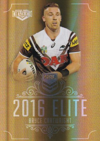 2016 NRL Elite Gold Parallel - SG124 Bryce Cartwright Penrith Panthers