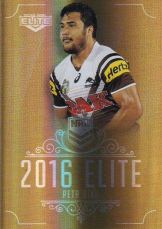 2016 NRL Elite Gold Parallel - SG125 Peta Hiku Penrith Panthers