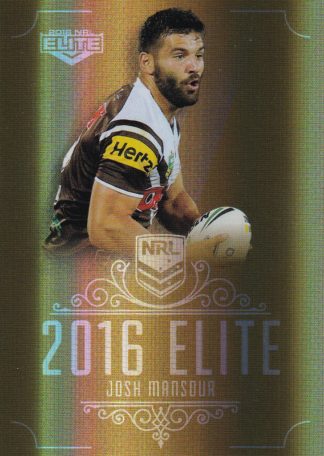 2016 NRL Elite Gold Parallel - SG126 Josh Mansour Penrith Panthers