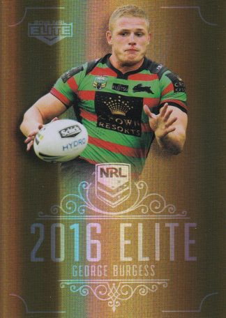 2016 NRL Elite Gold Parallel - SG135 George Burgess South Sydney Rabbitohs