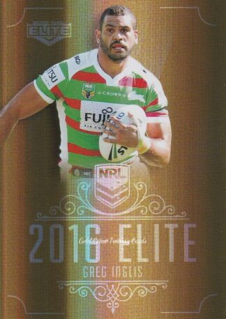 2016 NRL Elite Gold Parallel - SG141 Greg Inglis South Sydney Rabbitohs