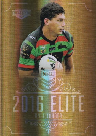 2016 NRL Elite Gold Parallel - SG143 Kyle Turner South Sydney Rabbitohs