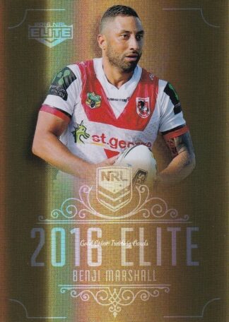 2016 NRL Elite Gold Parallel - SG151 Benji Marshall St George Dragons
