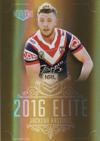 2016 NRL Elite Gold Parallel - SG163 Jackson Hastings Sydney Roosters