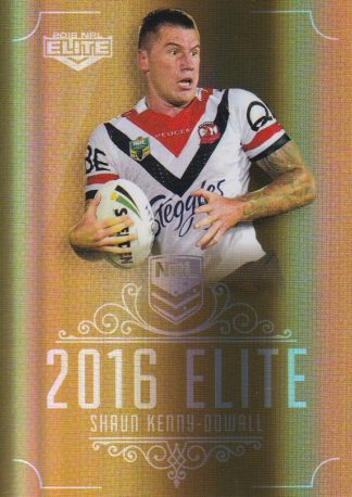 2016 NRL Elite Gold Parallel - SG164 Shaun Kenny-Dowall Sydney Roosters