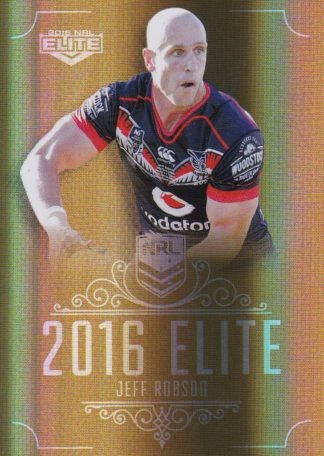 2016 NRL Elite Gold Parallel - SG177 Jeff Robson Warriors