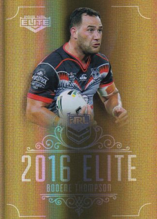 2016 NRL Elite Gold Parallel - SG178 Bodene Thompson Warriors