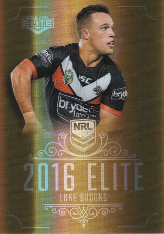 2016 NRL Elite Gold Parallel - SG182 Luke Brooks Wests Tigers
