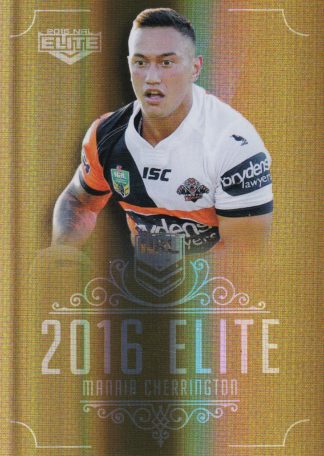 2016 NRL Elite Gold Parallel - SG183 Manaia Cherrington Wests Tigers