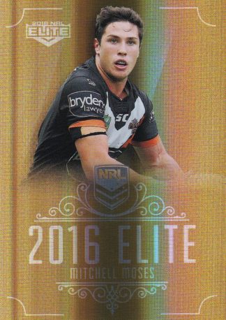 2016 NRL Elite Gold Parallel - SG187 Mitchell Moses Wests Tigers