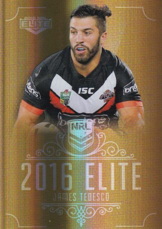 2016 NRL Elite Gold Parallel - SG191 James Tedesco Wests Tigers