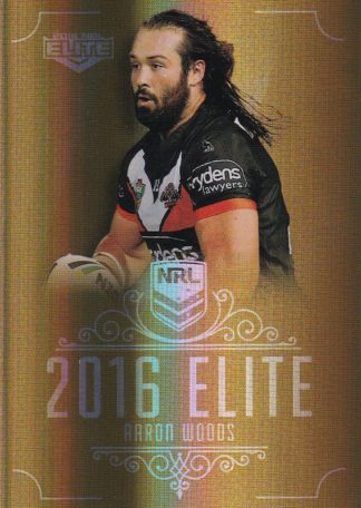 2016 NRL Elite Gold Parallel - SG192 Aaron Woods Wests Tigers