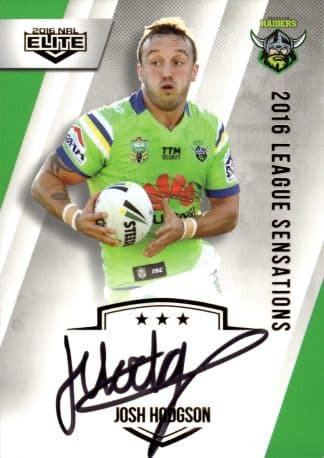 2016 NRL Elite League Sensations Signature - LS02 Josh Hodgson Canberra Raiders