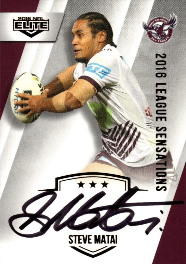 2016 NRL Elite League Sensations Signature - LS06 Steve Matai Manly Sea Eagles