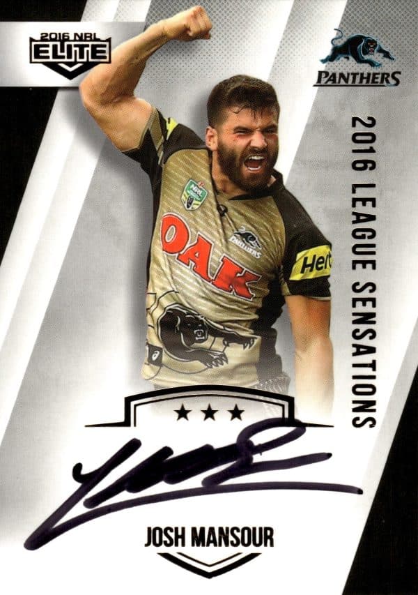 2016 NRL Elite League Sensations Signature - LS11 Josh Mansour Penrith Panthers