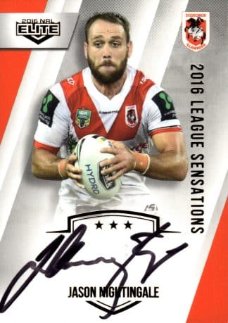 2016 NRL Elite League Sensations Signature - LS13 Jason Nightingale St George Dragons