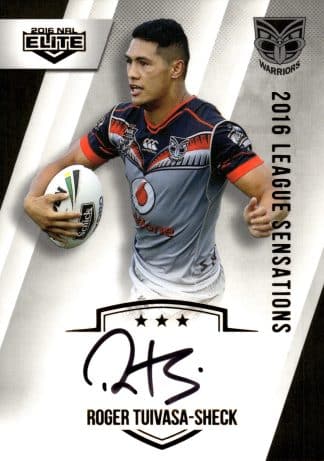 2016 NRL Elite League Sensations Signature - LS15 Roger Tuivasa-Sheck Warriors