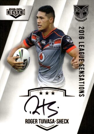 2016 NRL Elite League Sensations Signature - LS15 Roger Tuivasa-Sheck Warriors