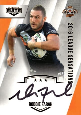 2016 NRL Elite League Sensations Signature - LS16 Robbie Farah Wests Tigers