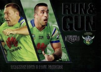 2016 NRL Elite Run & Gun Parallel - RGP04 Boyd & Vaughan Canberra Raiders