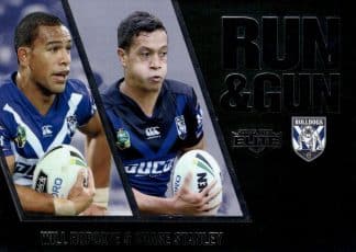 2016 NRL Elite Run & Gun Parallel - RGP05 Hopoate & Stanley Canterbury Bulldogs