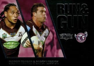 2016 NRL Elite Run & Gun Parallel - RGP12 Taupau & Lussick Manly Sea Eagles